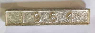 Breast Jewel Middle Date Bar - 1964 - Silver Plated